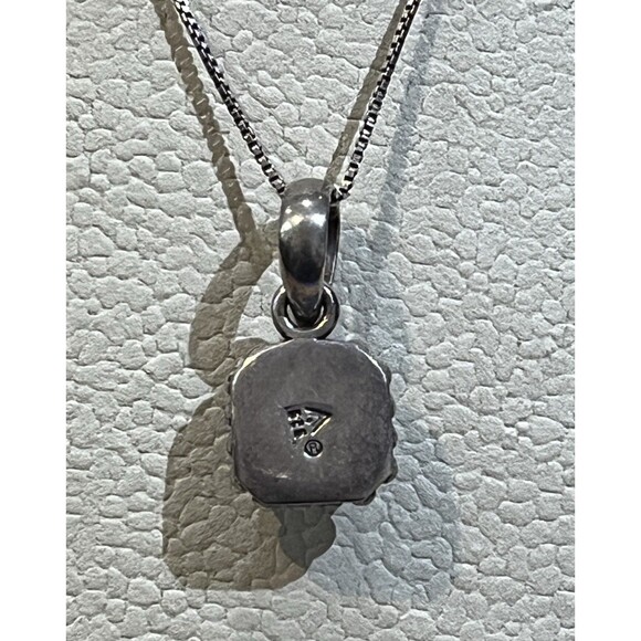 Silpada Sterling 925 Button Frame Mother of Pearl EARRINGS Necklace SET Italy - Picture 5 of 10